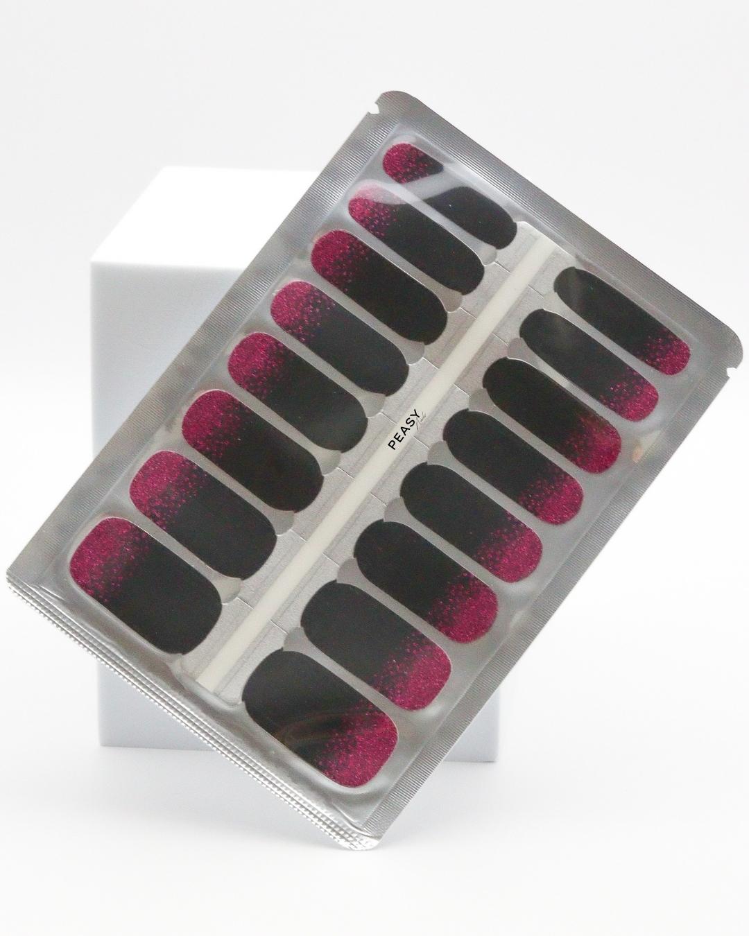 Pink Ombre Glitter - Nail Polish Wraps