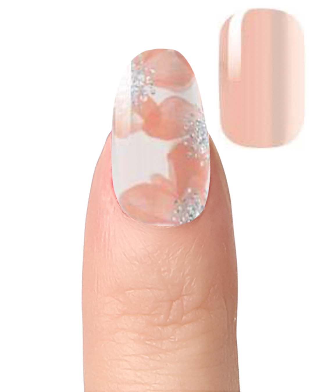 Flower Peach - Nail Polish Wraps